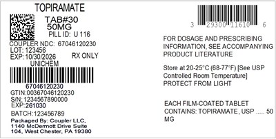 Label (29300 116 05 Topiramate 50mg 67046 1202 30)